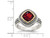 Natural 8mm Garnet Ring in Sterling Silver with 14K Gold Accents - 68QGG0674GA-7