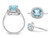 2.35 Carat (ctw) Swiss Blue Topaz Cushion Cut Ring in Sterling Silver - 68QGG4478BT-8