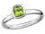 Solitaire Cushion Cut Peridot Ring 1/2 Carat (ctw) in Sterling Silver - 68QGG0453PD-5