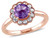Amethyst Halo Ring 7/8 Carat (ctw) in 10K Pink Gold - 08DLG1000934AMP-6
