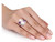 White Freshwater Cultured Pearl Ring with Amethyst, Created Pink & White Sapphire and Rose De France In Sterling Silver - 68DLG1001516PF-8