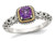 5mm Natural Amethyst Ring in Sterling Silver with 14K Gold Accents - 68QGG0730AM-6