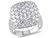 4.75 Carat (ctw)  Lab-Created White Sapphire Pave Cocktail Ring In Sterling Silver - 68DLG1001007CWS-8