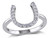 1/2 Carat (ctw) White Topaz Horseshoe Ring In Sterling Silver - 68DLG1001034WT-8