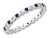 1/4 Carat (ctw) Lab Created Blue Sapphire Ring Band in Sterling Silver - 68QGG0540CSA-5