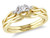 Diamond Engagement Ring & Wedding Band Set 1/6 Carat (ctw Color H-I Clarity I2-I3) in 10K Yellow Gold - 08DLG1001858-6