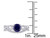1.00 Carat (ctw) Lab-Created Blue Sapphire Engagement Ring & Bridal Wedding Set with Diamond, 10K White Gold - 08DLG1001945CSA-5