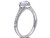 1.00 Carat (ctw G-H, I1-I2) Diamond Engagement Heart Ring in 14K White Gold - 08DLG1001763-6