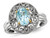Sterling Silver Sky Blue Topaz Ring 1.40 Carat (ctw) with 14K Gold Accent - 68QGG02621BT-8