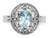 Sterling Silver Sky Blue Topaz Ring 1.40 Carat (ctw) with 14K Gold Accent - 68QGG02621BT-8