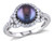 Black Freshwater Cultured Pearl 8.5-9mm and Cubic Ring In Sterling Silver - 68DLG1001479PF-9