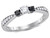 Three Stone Enhanced Black Diamond Engagement Ring 3/8 Carat (ctw) in 10K White Gold - 08GDG9094938W-7