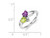Amethyst and Peridot Heart Ring 7/10 Carat (ctw) in Sterling Silver - 68QGG5835AM-7