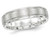 Mens Brushed Sterling Silver Rhodium Plated 6mm Band Ring - 68QGG0109-12