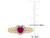 3/5 Carat (ctw) Lab Created Ruby Promise Heart Ring in 10K Yellow Gold with Diamonds - 08DLG1003990CRU-6