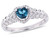1/2 Carat London Blue Topaz Heart Promise Ring in 10K White Gold - 08DLG1003994BTW-7