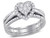 1/2 Carat (ctw H-I, I1-I2) Diamond Heart Engagement Ring Bridal Wedding Set in 10K White Gold - 08GDG111387W-6