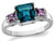 1.90 Carat (ctw) London Blue Topaz & Amethyst Ring in Sterling Silver - 68QGG2902BT-8