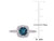 1.00 Carat (ctw) Natural London Blue Topaz Ring in 10K White Gold with Diamonds 1/8 Carat (ctw) - 08DLG1003999BTW-5