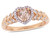 1/2 Carat (ctw) Morganite Heart Promise Ring in 10K Rose Pink Gold with Diamonds - 08DLG1003964MOP-5