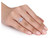 2.00 Carat (ctw) Round Moissanite Halo Engagement Ring in 14k White Gold with Diamonds 1/5 Carat (ctw I1-I2) - 08DLG1004033MOIW-8