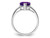 1.40 Carat (ctw) Heart Amethyst Promise Ring Carat (ctw) in Sterling Silver - 68QGG0434AM-6