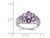 2.00 (ctw) Natural Amethyst Cluster Ring in Sterling Silver - 68QGG0035AM-8