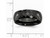 Mens Chisel 7.5mm Faceted Black Ceramic Wedding Band Ring - 88QGG0004-9