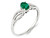 2/5 Carat (ctw) Lab Created Emerald Ring in Rhodium Plated Sterling Silver - 68QGG0017CEM-7