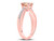 3/4 Carat (ctw) Lab Created Morganite Ring in 10K Rose Gold with Accent Diamonds - 08GDG100472MOR-7