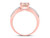 3/4 Carat (ctw) Lab Created Morganite Ring in 10K Rose Gold with Accent Diamonds - 08GDG100472MOR-8