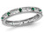 1/8 Lab Created Green Emerald Eternity Band Ring in Sterling Silver - 68QGG1486CEM-5