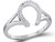 1/12 Carat (ctw I2-I3) Diamond Lucky Horseshoe Ring in 10K White Gold - 08GDG55956W-8
