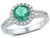 1.30 Carat (ctw) Lab Created Emerald Halo Ring in 10K White Gold with Diamonds 1/4 Carat (ctw) - 08GDG99809CEMW-8
