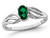 2/5 Carat (ctw) Lab Created Emerald Ring in Rhodium Plated Sterling Silver - 68QGG0017CEM-9