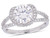 2.00 Carat (ctw) Synthetic Moissanite Engagement Ring in 14K White Gold with Diamonds 1/4 Carat (ctw I1-I2) - 08DLG1004024MOIW-5.5