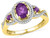 3/4 Carat (ctw) Lab Created Amethyst and Diamond Ring in 10K Yellow Gold - 08GDG101166CAM-8