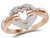 1/5 Carat (ctw J-K, I2-I3) Diamond Heart Ring in 14K Rose Pink Gold - 08GDG114219P-8