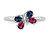 4/5 Carat (ctw) Lab Created Ruby and Lab Created Sapphire Butterfly Ring in Sterling Silver - 68QGG0727CRU-7