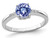 1.00 Carat (ctw) Tanzanite Solitaire Ring in Sterling Silver - 68QGG6371TZ-8