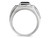 Mens Black Onyx Ring with Accent Diamonds in Black Rhodium Plated Sterling Silver - 68QGG5555OX-11