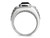Mens Black Onyx Ring with Accent Diamonds in Black Rhodium Plated Sterling Silver - 68QGG5559OX-10