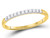 Pave Set Diamond Wedding Band Ring 1/7 Carat (ctw H-I, I1-I2) in 14K Yellow Gold - 08GDG107015-8