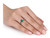1.20 Carat (ctw) Lab-Created Emerald Twist Ring with Accent Diamonds in 10K White Gold - 08DLG1004292CEMW-5