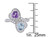 2.50 Carat (ctw) Blue Topaz and Amethyst Heart Promise Ring in Sterling Silver with Lab Created White Sapphires - 68DLG1004252BT-10