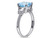 4.50 Carat (ctw) Swiss Blue Topaz Ring in 14K White Gold with Diamonds 1/6 Carat (ctw) - 08DLG1004256BTW-9