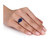 7.10 Carat (ctw) Lab-Created Blue Sapphire Three Stone Ring in Sterling Silver - 68DLG1004296CSA-8
