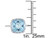 5.25 Carat (ctw) Cushion Cut Blue Topaz Ring in 10K White Gold with Diamonds 1/10 Carat (ctw) - 08DLG1004251BTW-7.5