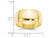 Mens 10K Yellow Gold Solid Polished 10mm Wedding Band Ring - 08QGG0100GM-12