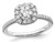 1.00 Carat (ctw G-H-I, SI1-SI2) Lab Grown Diamond Engagement Halo Ring in 14K White Gold - 08QGG6633100LDW-5